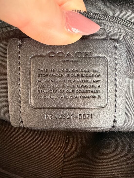 Coach Signature Backpack Black Gray Canvas Leather Trim Mini Backpack Bag main image 7
